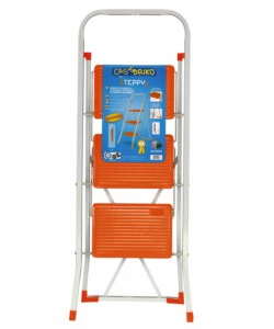 SCALA CASA BRIKO "STEPPY" CON 3 GRADINI IN ACCIAIO, 47X115X71 CM
